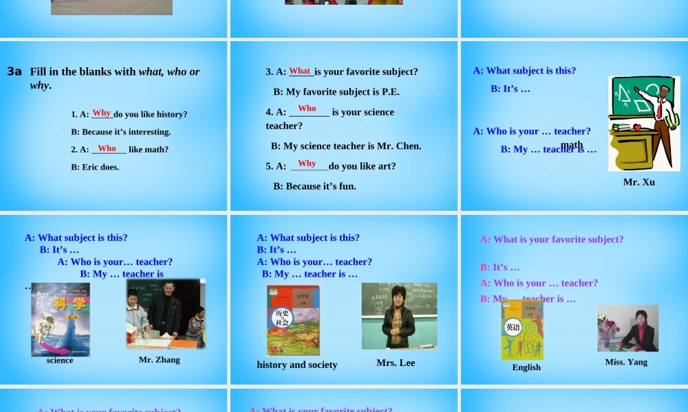 7【名师课件】Unit 9 My favorite subject is science Section A课件2.ppt