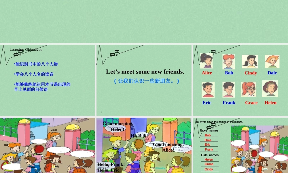 8【名师课件】《Starter Unit 1 Good morning》课件1.ppt