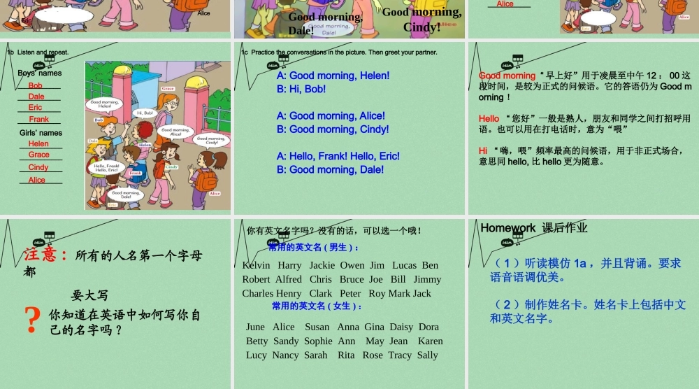 8【名师课件】《Starter Unit 1 Good morning》课件1.ppt