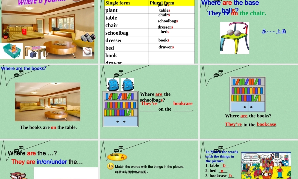 8【名师课件】《Unit 4 Where's my schoolbag》课件1.ppt