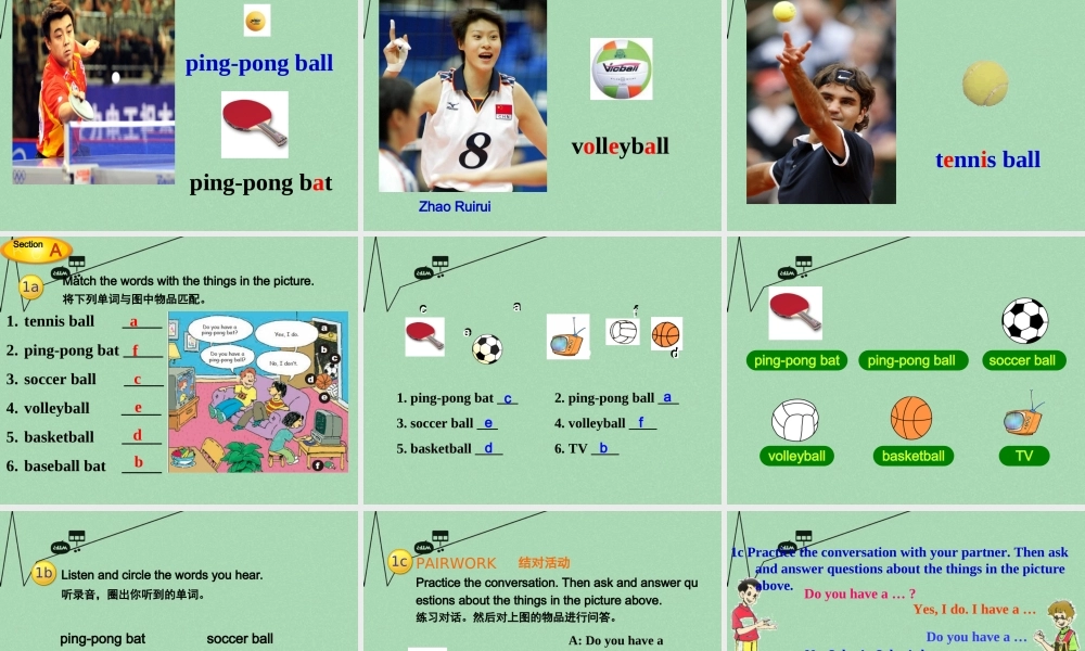 8【名师课件】《Unit 5 Do you have a soccer ball》课件1.ppt