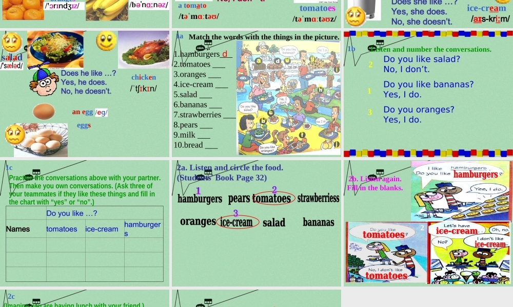 8【名师课件】《Unit 6 Do you like bananas》课件1.ppt