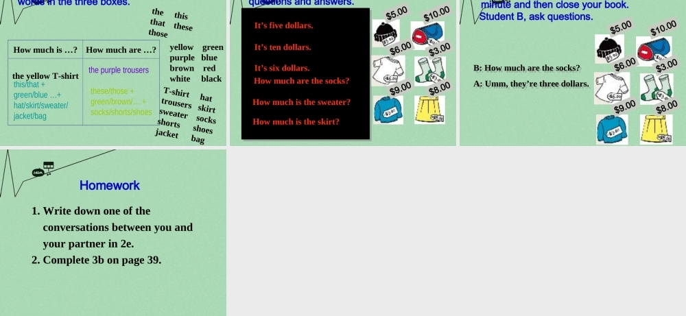 8【名师课件】《Unit 7 How much are these socks》课件2.ppt