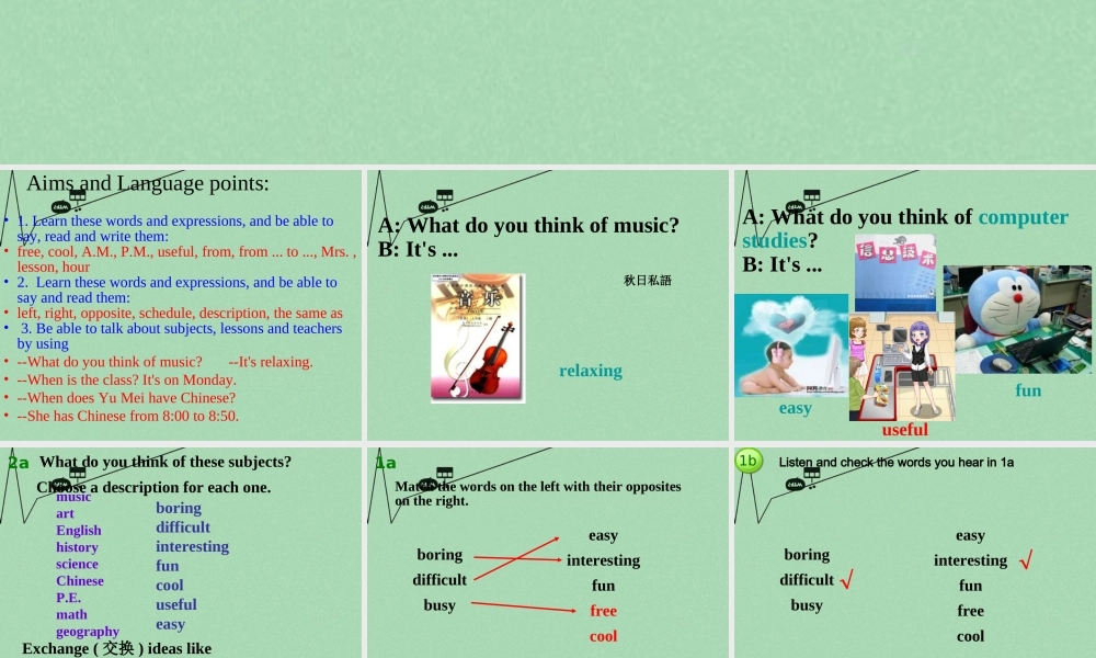 8【名师课件】《Unit 9 My favorite subject is science》课件3.ppt