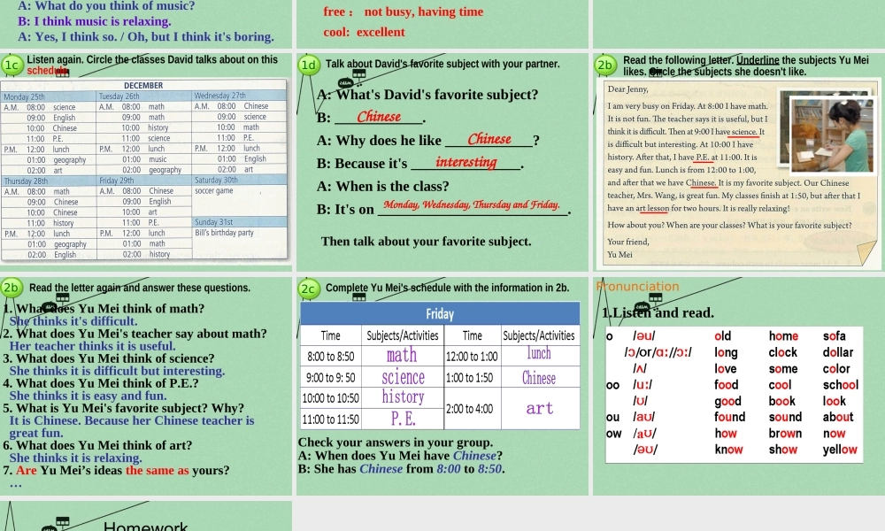 8【名师课件】《Unit 9 My favorite subject is science》课件3.ppt