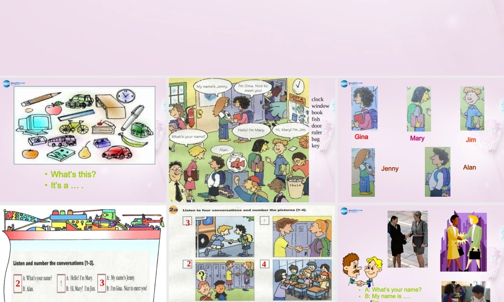 9【名师课件】Unit 1 My name is Gina课件.ppt