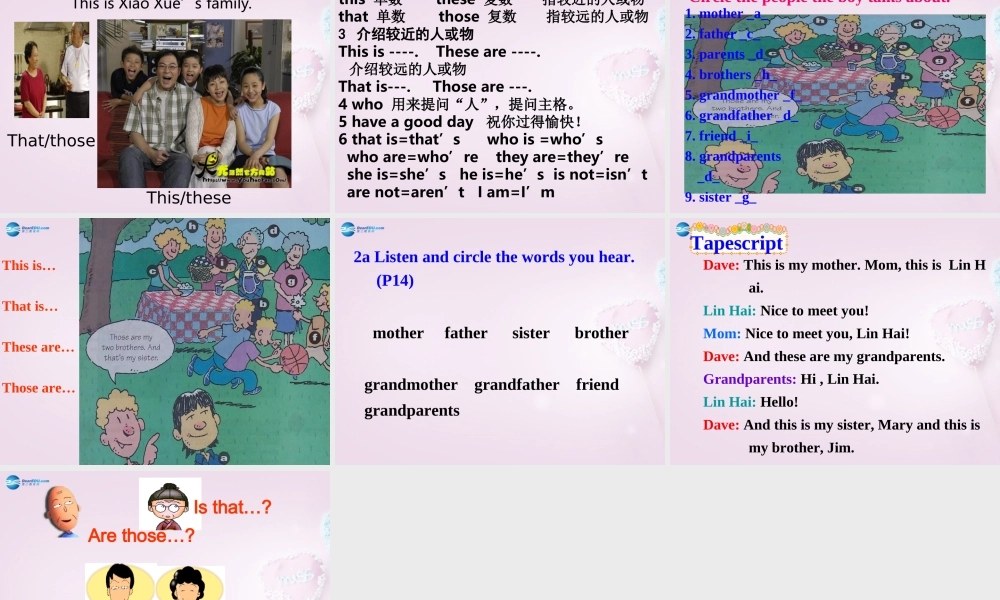 9【名师课件】Unit 2 This is my sister课件1.ppt