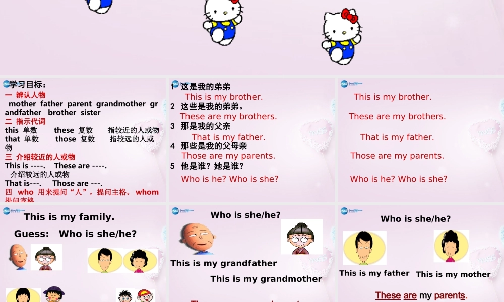 9【名师课件】Unit 2 This is my sister课件.ppt