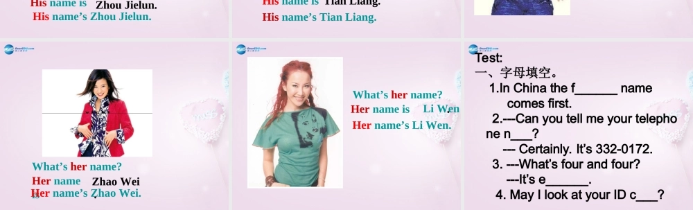 9【名师课件】Unit 1 My name is Gina（第3课时）课件.ppt