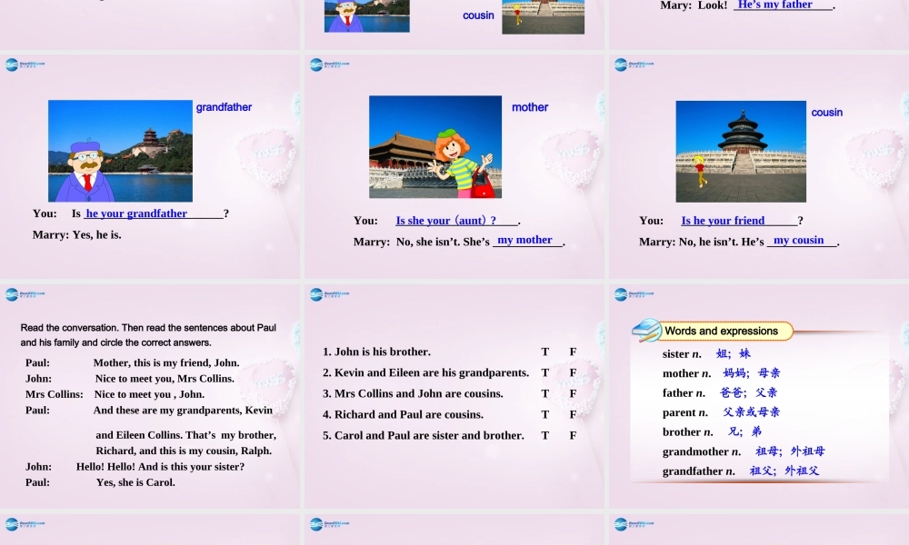 9【名师课件】Unit 2 This is my sister（第4课时）课件.ppt