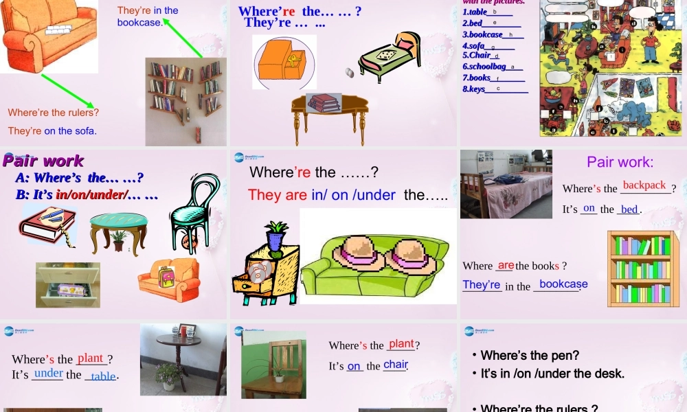 9【名师课件】Unit 4 Where is my schoolbag课件.ppt