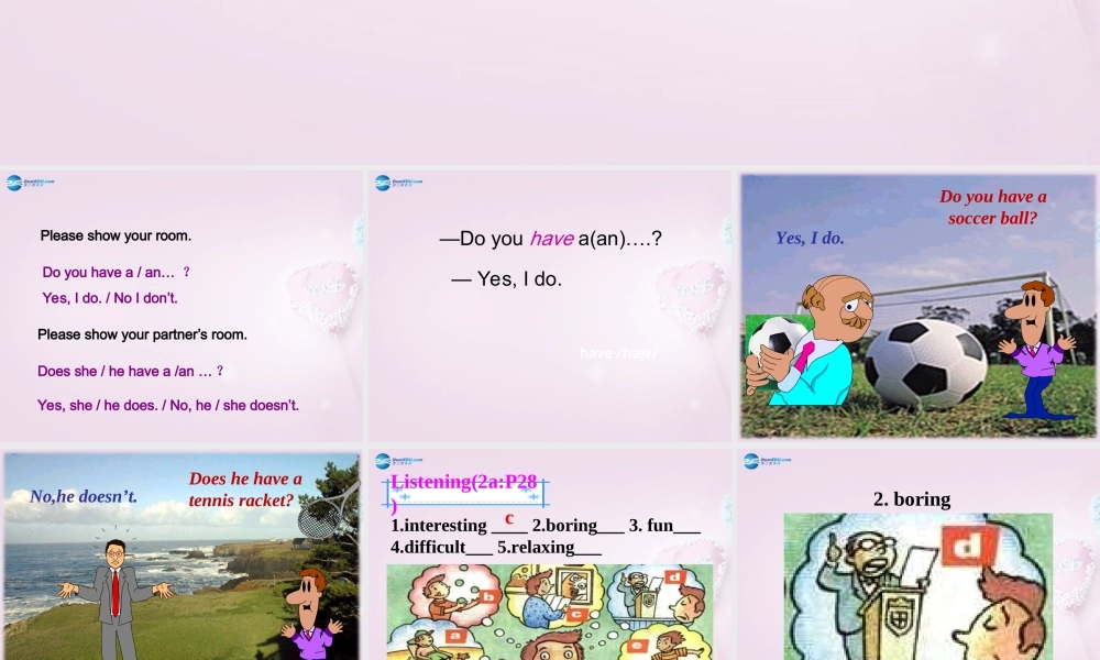 9【名师课件】Unit 5 Do have a soccer ball（第3课时）课件.ppt