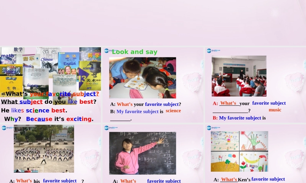 9【名师课件】Unit 9 My favorite subject is science all课件.ppt