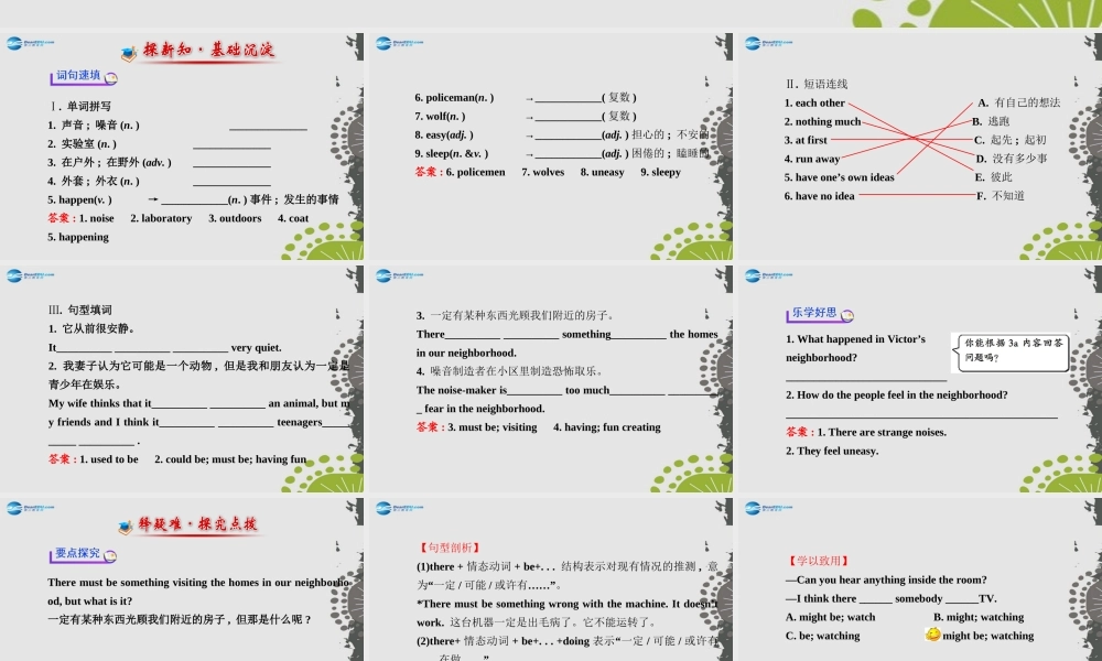【世纪金榜】九年级英语全册 Unit 8 It must belong to Carla Section A（3a—4c）课件.ppt