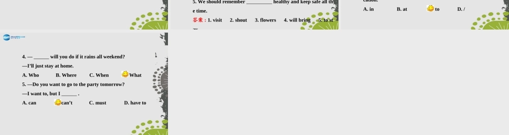 【世纪金榜】八年级英语上册 Unit 10 If you go to the partyyou’ll have a great time！Section B3课件.ppt