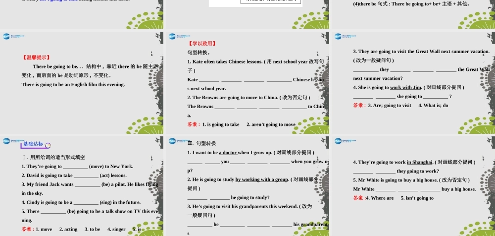 【世纪金榜】八年级英语上册 Unit 6 I’m going to study computer science Section A（Grammar Focus—3c）课件.ppt