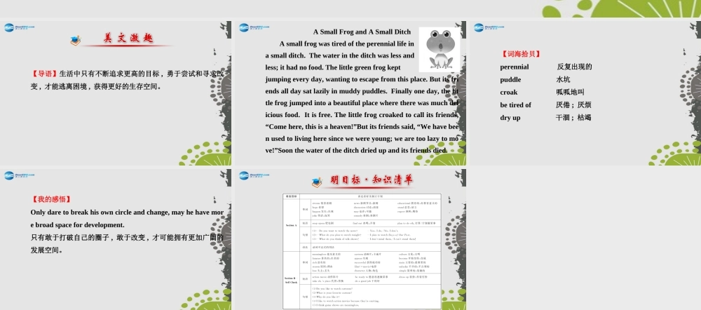 【世纪金榜】八年级英语上册 Unit 5 Do you want to watch a game show？课件.ppt