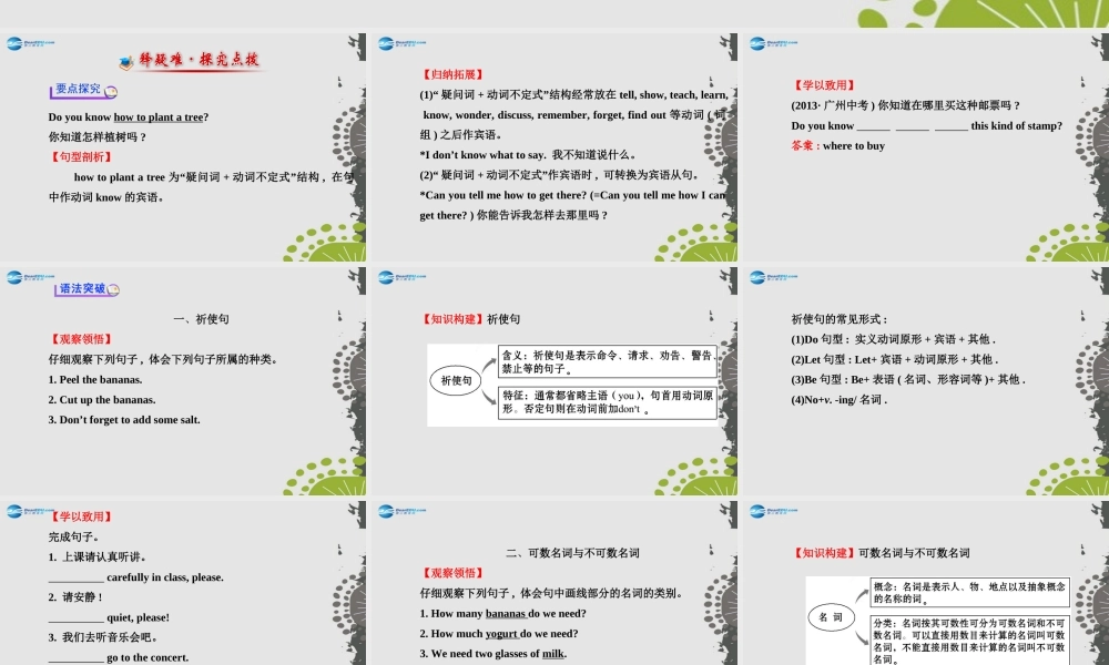 【世纪金榜】八年级英语上册 Unit 8 How do you make a banana milk shake？Section A（Grammar Focus—3c）课件.ppt