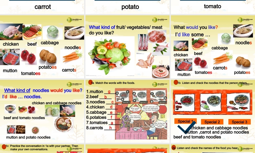 【吉林】 《Unit 10 I’d like some noodles》Section A课件.ppt
