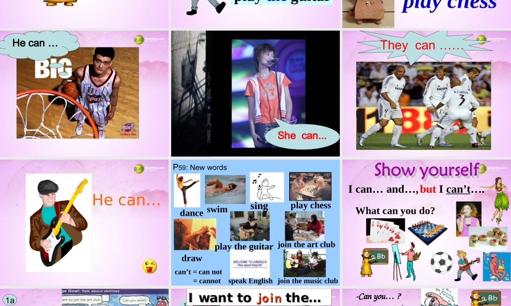 【吉林】 《Unit 1 Can you play the guitar》SectionA课件.ppt