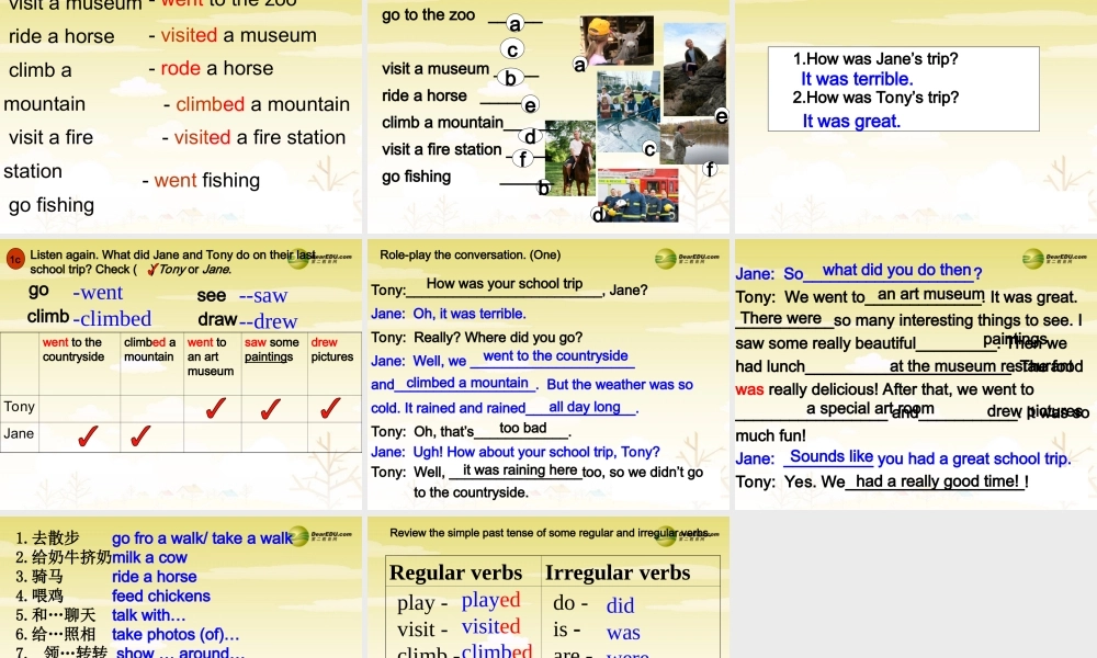 【吉林】 《Unit 11 How was your school trip》Section B课件（2）.ppt