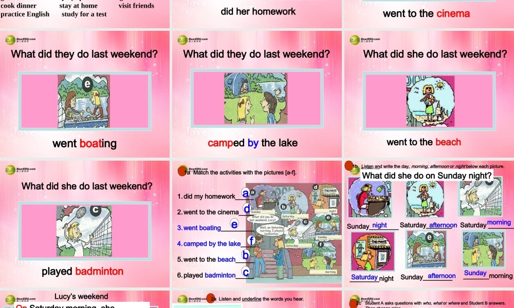 【吉林】 《Unit 12 What did you do last weekend》Section A课件.ppt