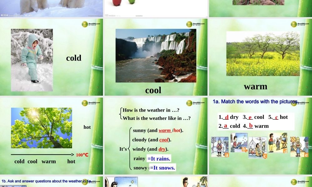 【吉林】 《Unit 7 It's raining!》Section B课件（1）.ppt