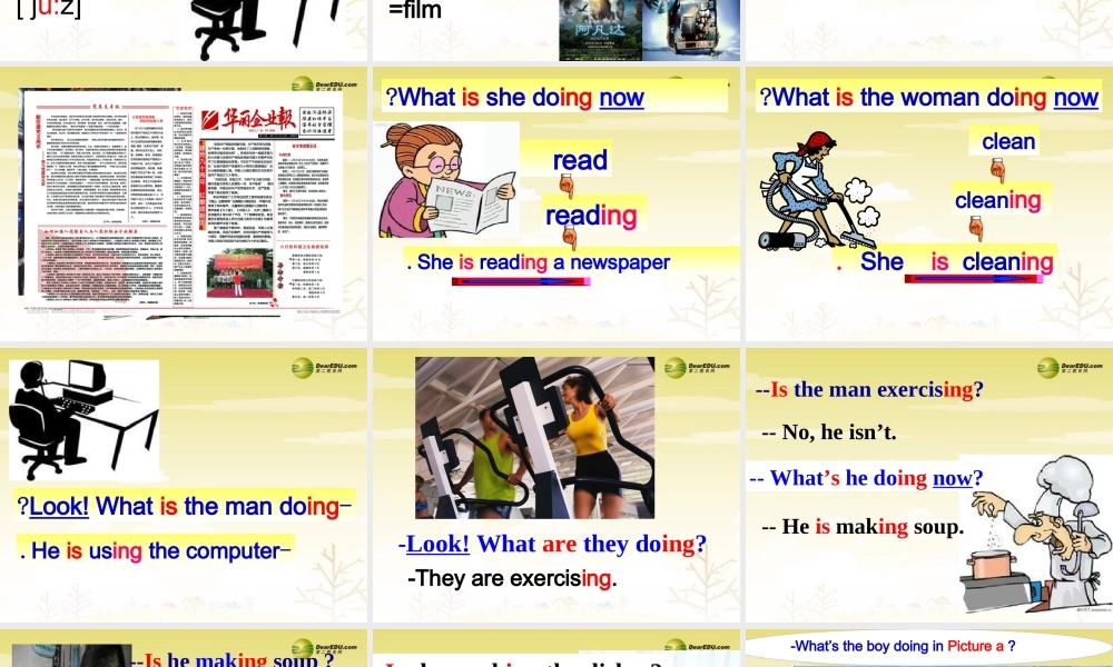 【吉林】 《Unit 6 I’m watching TV》Section A课件.ppt