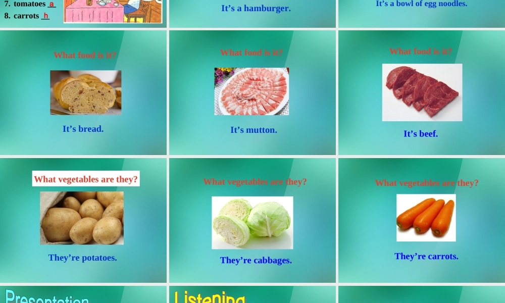 【名师精品】1 Unit 10 I'd some noodles Section A (1a-2e).ppt