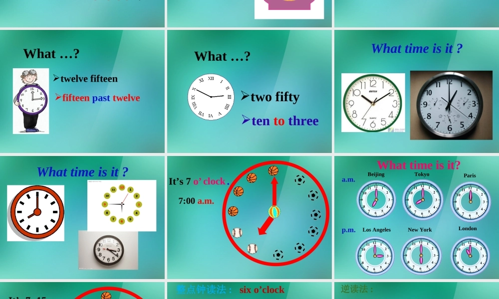 【名师精品】1 Unit 2 What time do you go to school Section A 课件.ppt