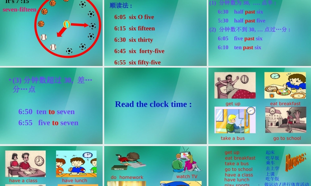 【名师精品】1 Unit 2 What time do you go to school Section A 课件.ppt