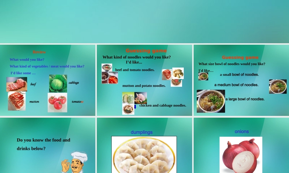 【名师精品】1 Unit 10 I'd some noodles Section B-1课件.ppt