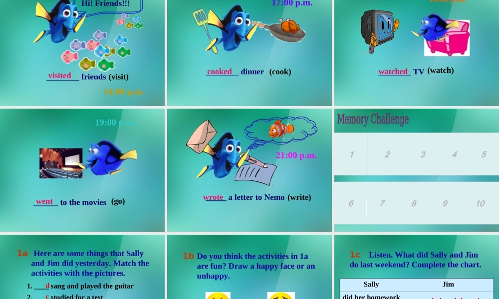 【名师精品】1 Unit 12 What did you do last weekend Section B-1 课件.ppt