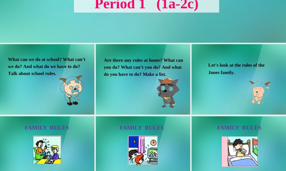 【名师精品】1 Unit 4 Don’t eat in class（Section B 1a-2c） 课件.ppt