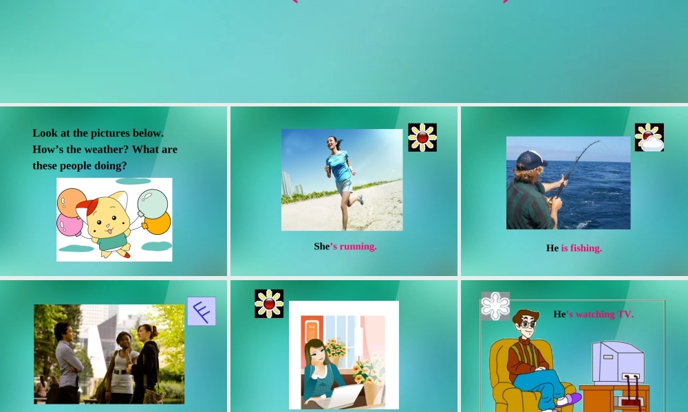 【名师精品】1 Unit 7 It's raining 3a-Self Check课件.ppt