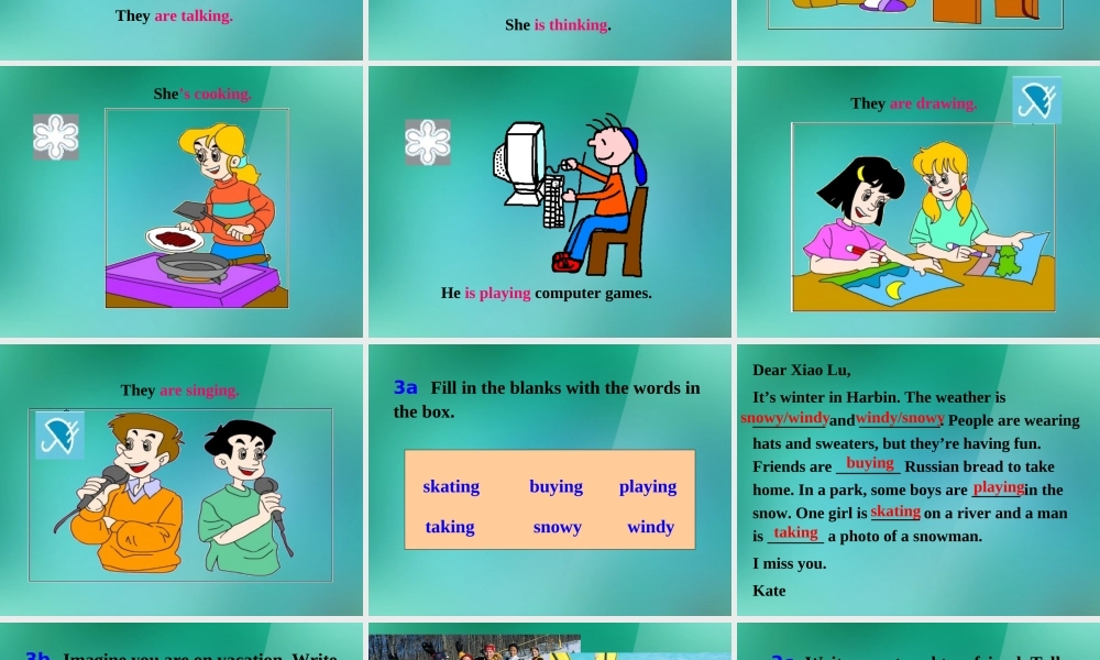 【名师精品】1 Unit 7 It's raining 3a-Self Check课件.ppt