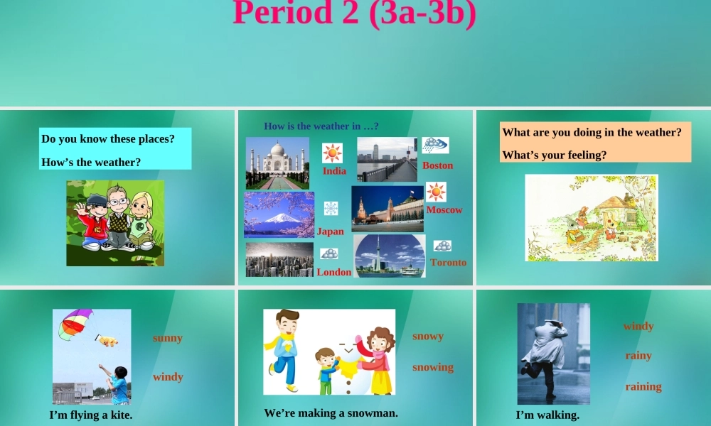 【名师精品】1 Unit 7 It's raining Section A 3a-3b课件.ppt