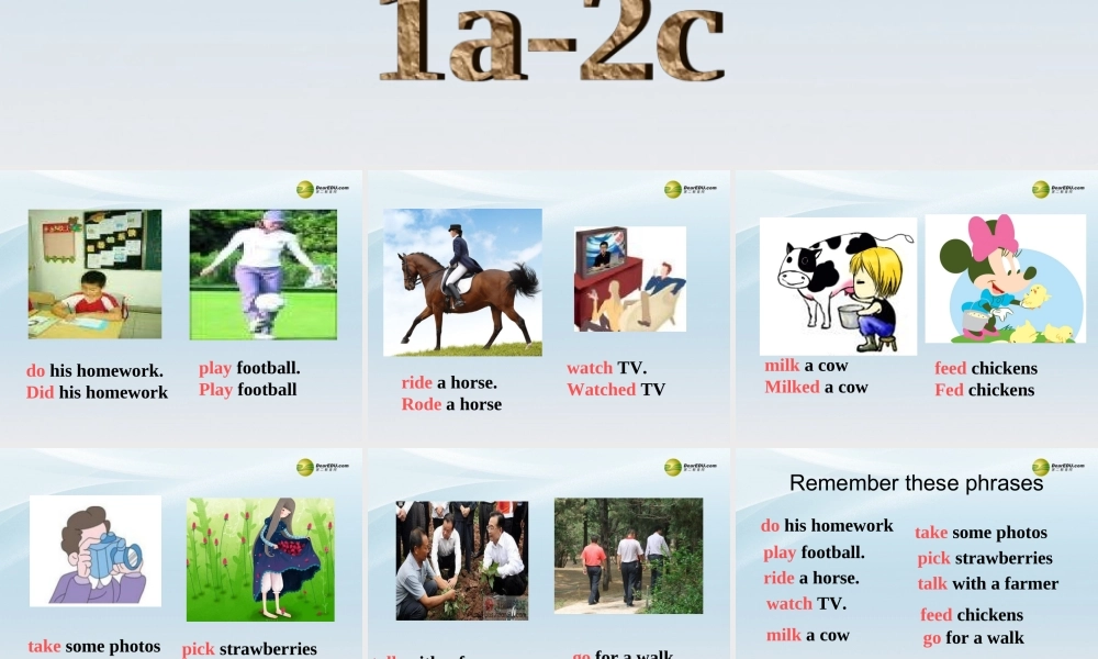 【名师精品】2 unit 11 How was your school trip？Section A(1a-2c)课件.ppt