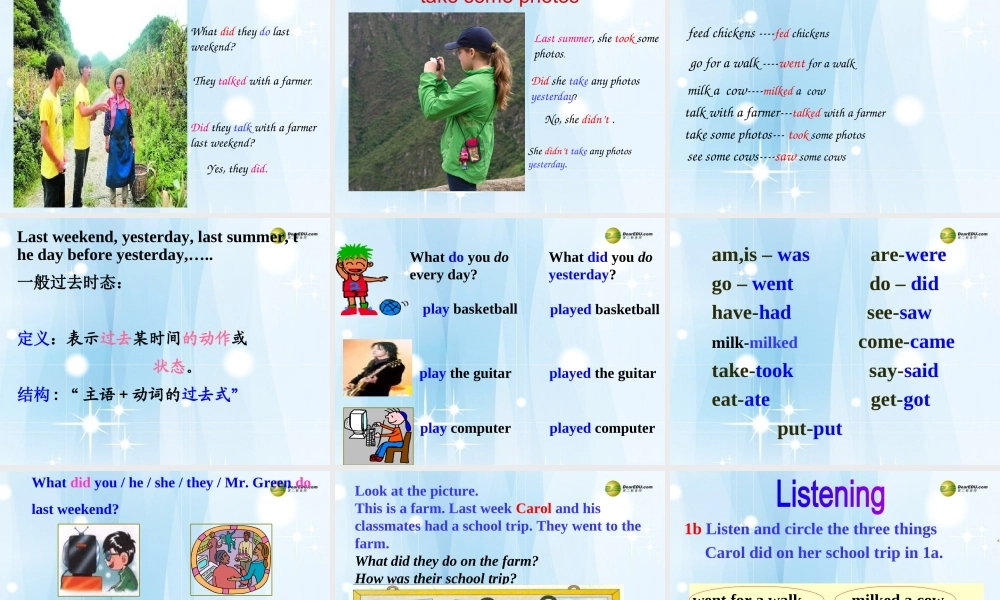 【名师精品】2 unit 11 How was your school trip？Section A(1a-1c)课件.ppt