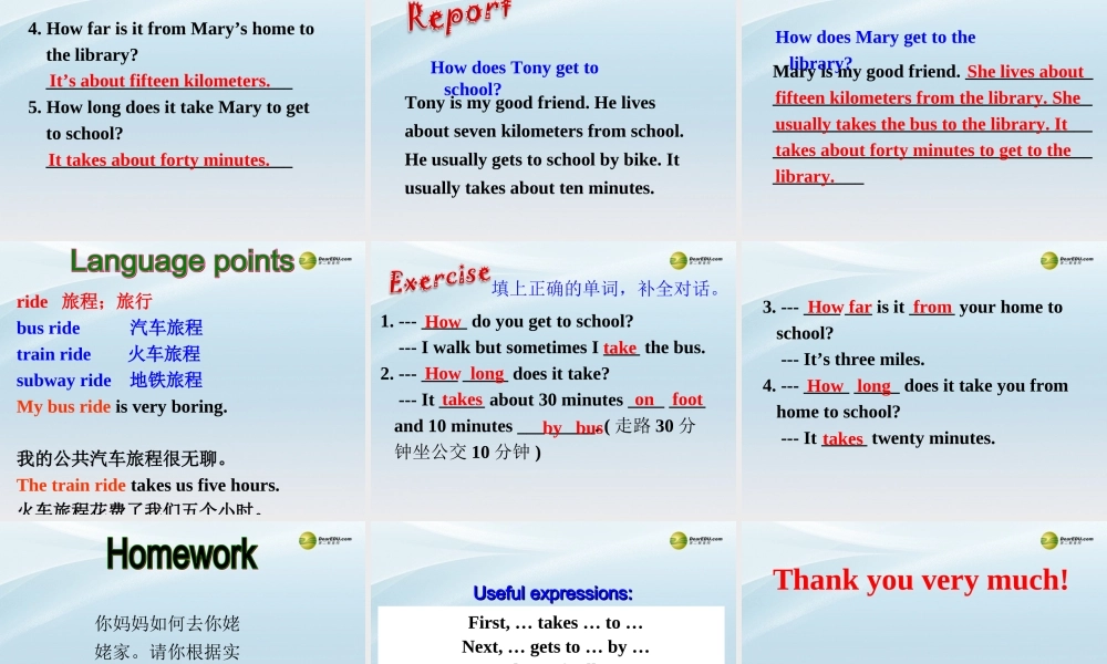 【名师精品】2 unit 3 How do you go to school Section B(3a-Self check)课件.ppt