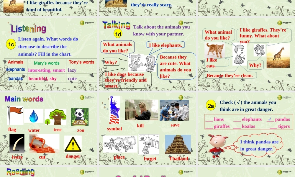 【名师精品】2 unit 5 Why do you like pandas？Section B(1a-2c)课件.ppt