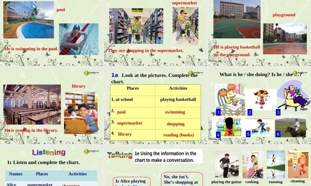 【名师精品】2 unit 6 I'm watching TV Period 1课件.ppt