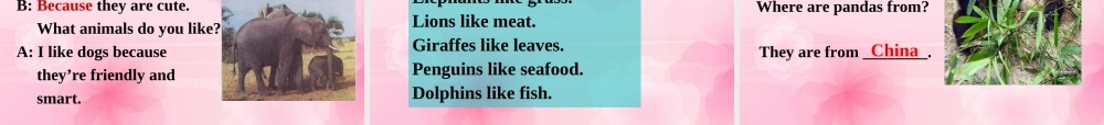 【名师精品】2 unit 5 Why do you like pandas？Section B课件.ppt