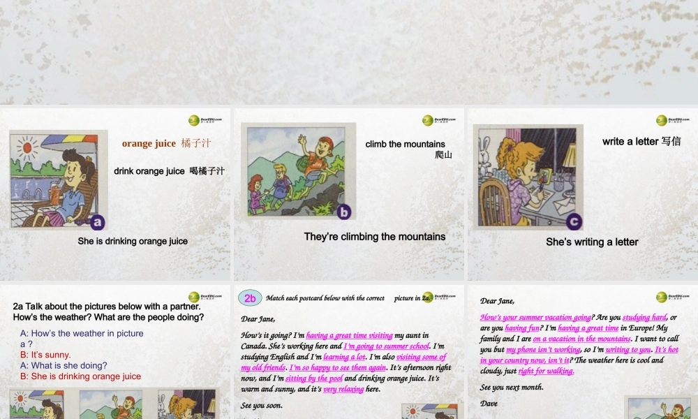 【名师精品】2 unit 7 It's raining Section B(2a-2c)课件.ppt