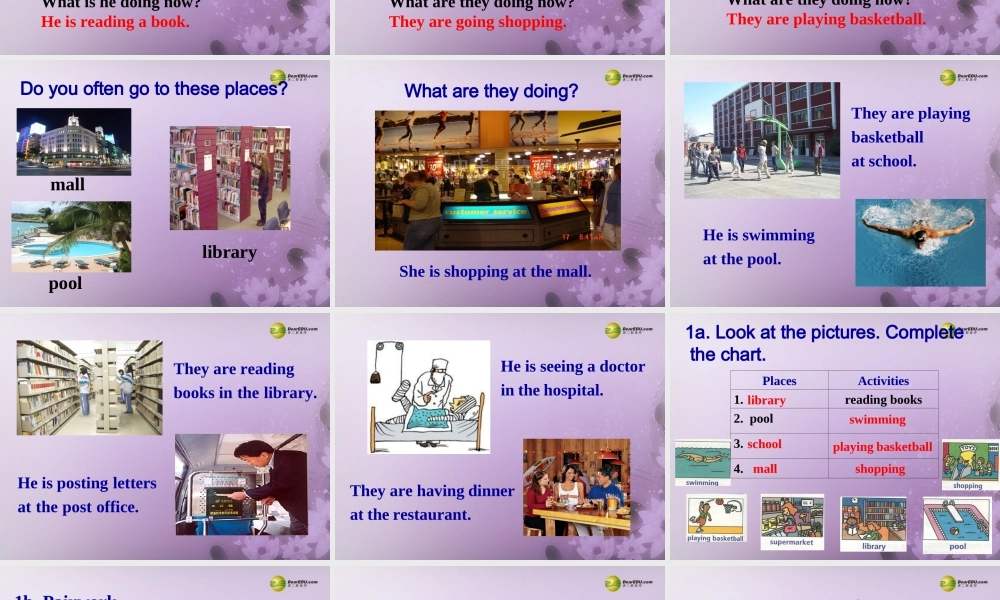 【名师精品】2 unit 6 I'm watching TV SectionB课件.ppt