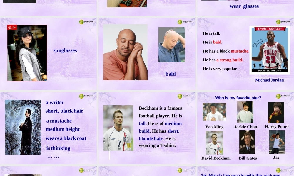 【名师精品】2 unit 9 What does he look like Section B课件.ppt