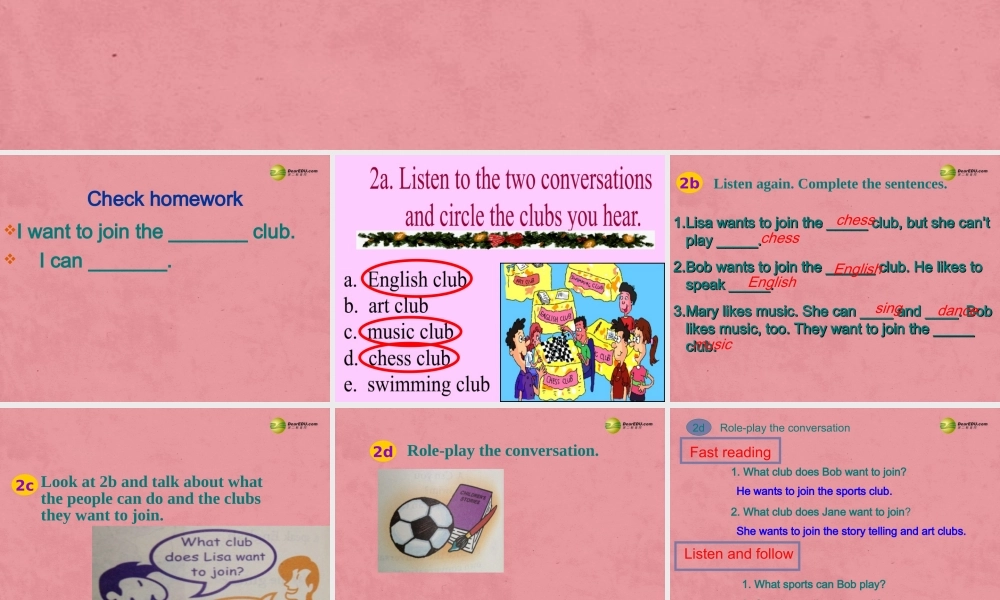 【名师精品】3 Unit 1 Can you play the guitar（第二课时）课件.ppt