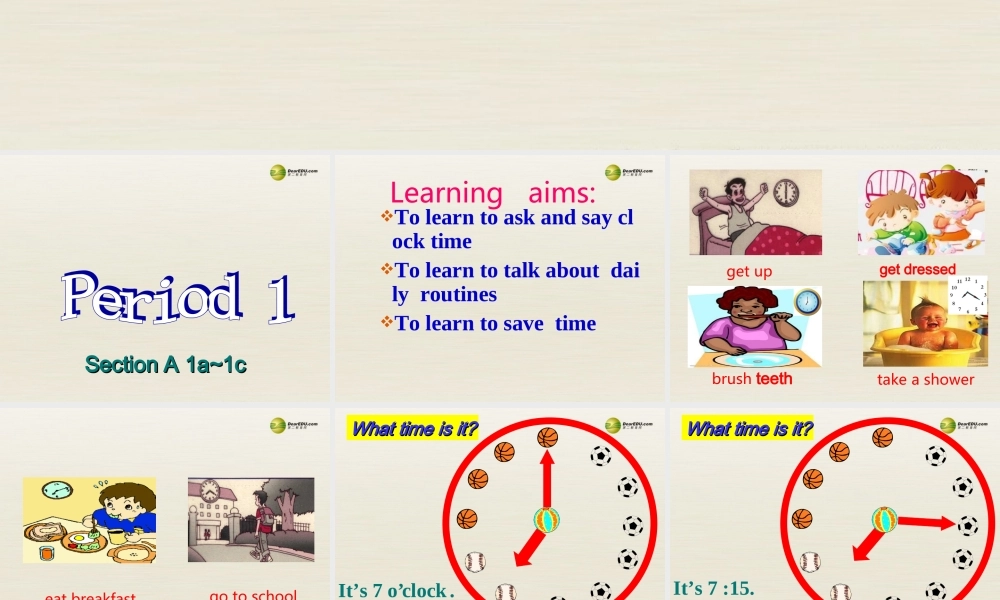 【名师精品】3 Unit 2 What time do you go to school（第一课时）课件.ppt