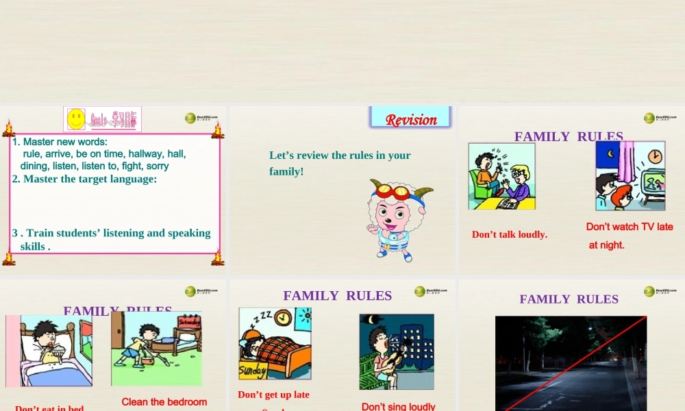 【名师精品】3 Unit 4 Don’t eat in class（第四课时）课件.ppt