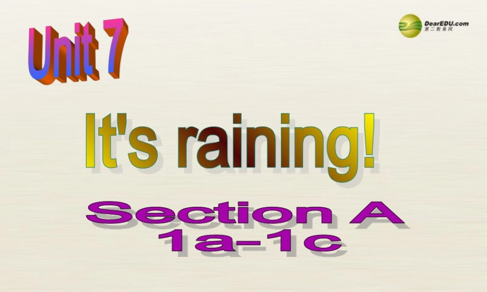 【名师精品】3 Unit 7 It’s raining（第二课时）课件.ppt
